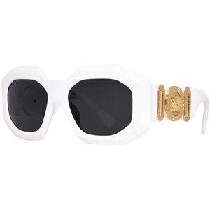 Versace  Dark Gray Irregular Ladies Sunglasses